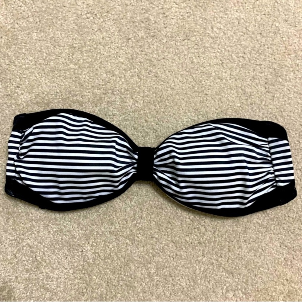 PINK Victoria’s Secret Black/White Striped Bandeau
